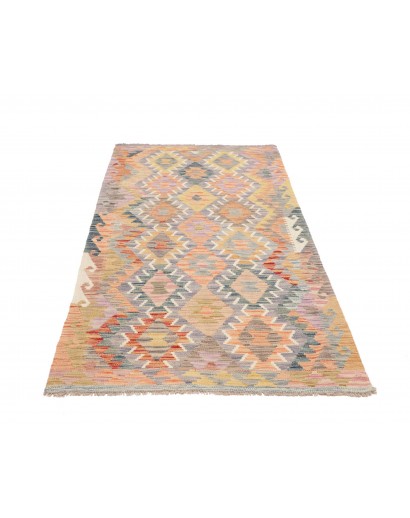 Tappeto Kilim Afghanistan marrone bianco 104x195