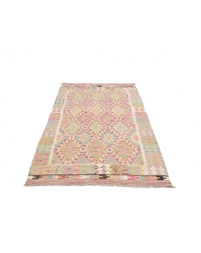 Tappeto Kilim Afghanistan marrone rosso 106x193