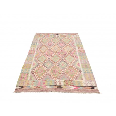 Tappeto Kilim Afghanistan marrone rosso 106x193