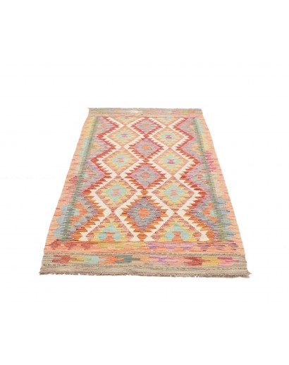Tappeto Kilim Afghanistan beige arancione 100x196