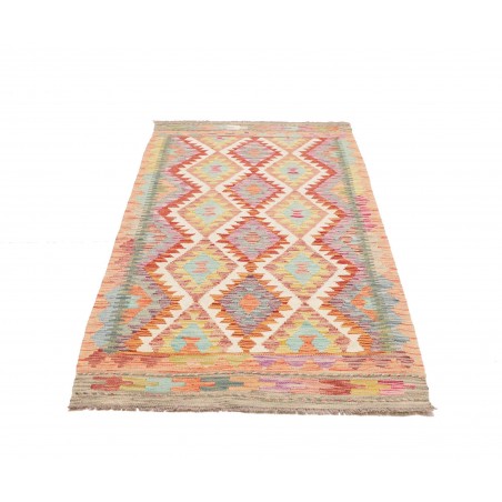 Tappeto Kilim Afghanistan beige arancione 100x196