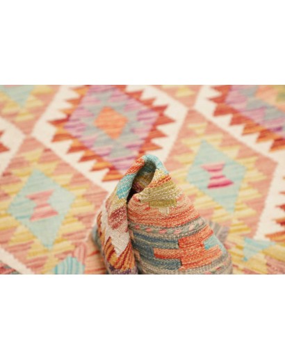 Tappeto Kilim Afghanistan beige arancione 100x196