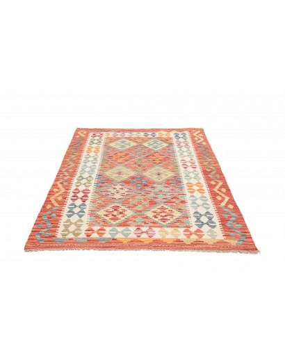 Tappeto Kilim Afghanistan marrone bianco 128x170