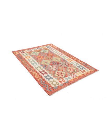 Tappeto Kilim Afghanistan marrone bianco 128x170