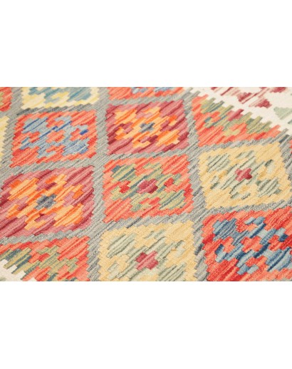 Tappeto Kilim Afghanistan marrone bianco 128x170