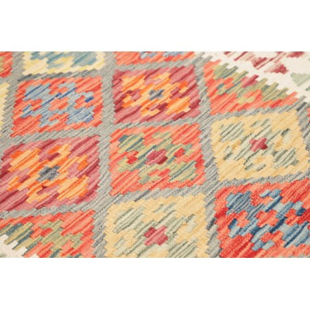 Tappeto Kilim Afghanistan marrone bianco 128x170