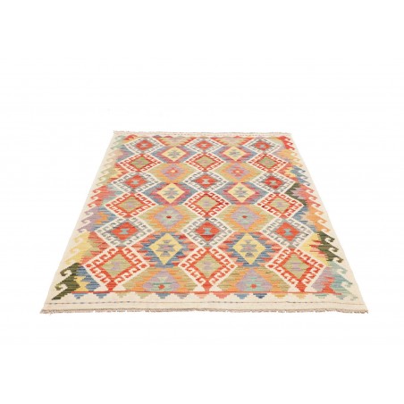 Tappeto Kilim Afghanistan beige giallo 127x176