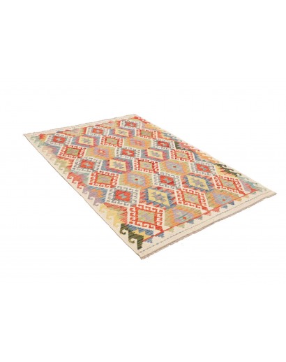 Tappeto Kilim Afghanistan beige giallo 127x176