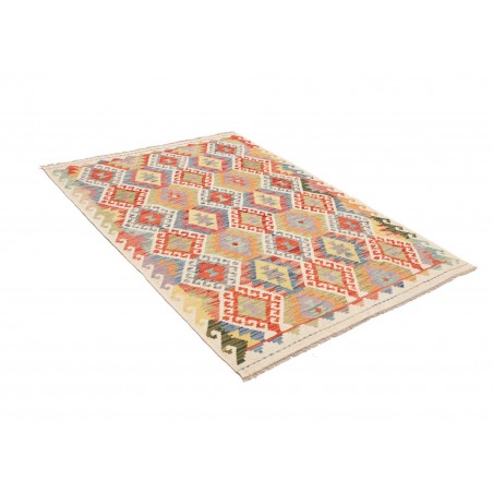Tappeto Kilim Afghanistan beige giallo 127x176