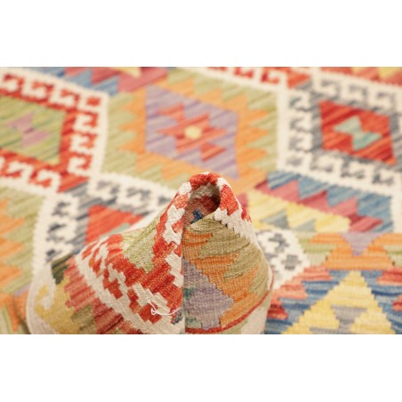 Tappeto Kilim Afghanistan beige giallo 127x176
