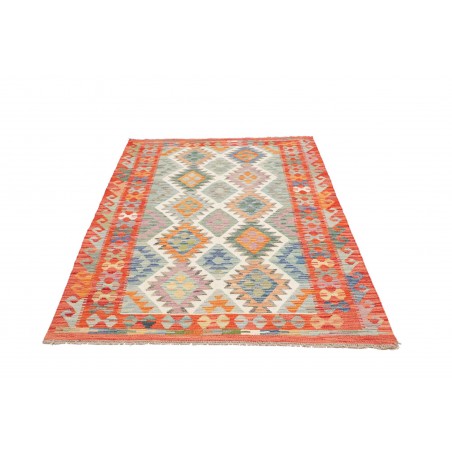 Tappeto Kilim Afghanistan marrone bianco 123x180