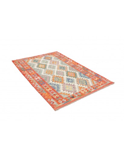 Tappeto Kilim Afghanistan marrone bianco 123x180