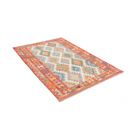 Tappeto Kilim Afghanistan marrone bianco 123x180