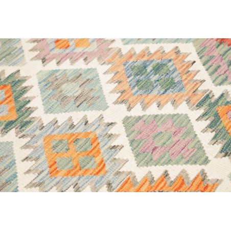 Tappeto Kilim Afghanistan marrone bianco 123x180