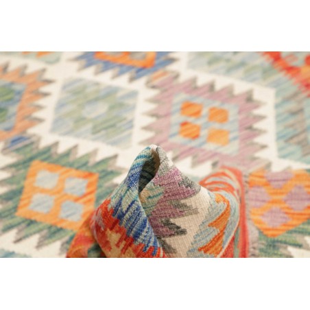 Tappeto Kilim Afghanistan marrone bianco 123x180
