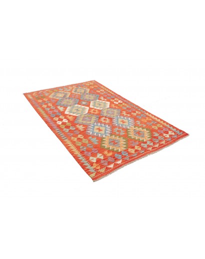 Tappeto Kilim Afghanistan arancione marrone 122x181