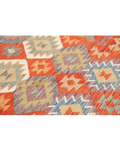 Tappeto Kilim Afghanistan arancione marrone 122x181