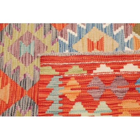 Tappeto Kilim Afghanistan arancione marrone 122x181