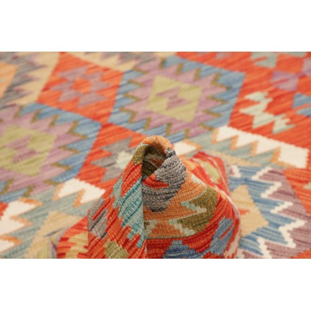 Tappeto Kilim Afghanistan arancione marrone 122x181