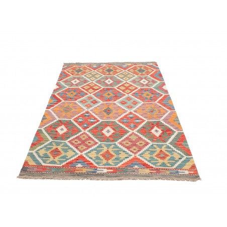 Tappeto Kilim Afghanistan marrone bianco 124x189