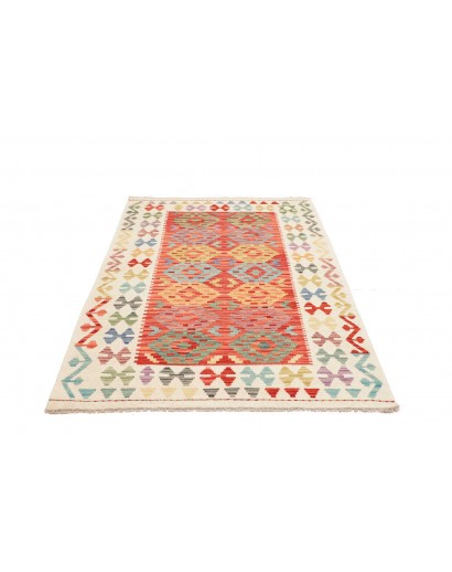 Tappeto Kilim Afghanistan giallo marrone 125x177