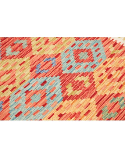 Tappeto Kilim Afghanistan giallo marrone 125x177