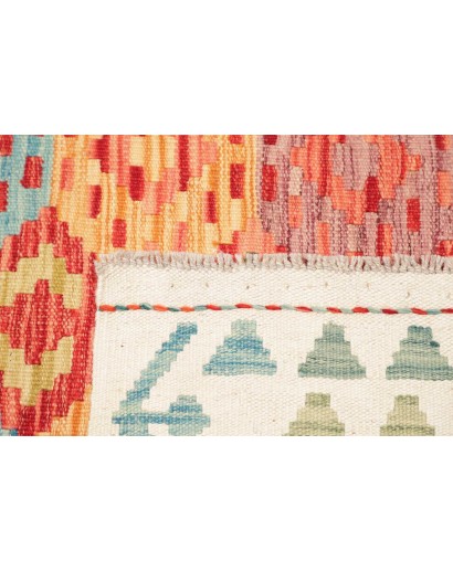 Tappeto Kilim Afghanistan giallo marrone 125x177
