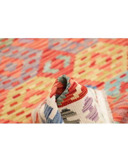 Tappeto Kilim Afghanistan giallo marrone 125x177