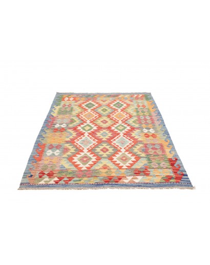 Tappeto Kilim Afghanistan marrone azzurro 125x175