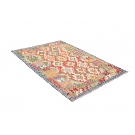 Tappeto Kilim Afghanistan marrone azzurro 125x175