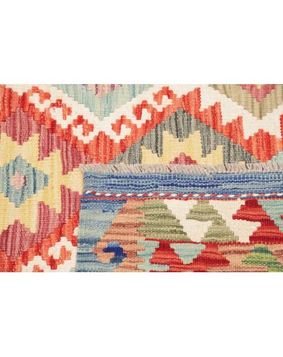 Tappeto Kilim Afghanistan marrone azzurro 125x175
