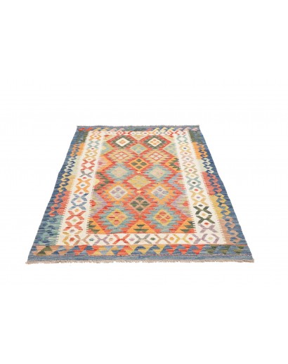 Tappeto Kilim Afghanistan marrone bianco 123x182