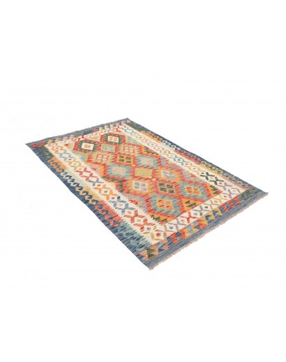 Tappeto Kilim Afghanistan marrone bianco 123x182