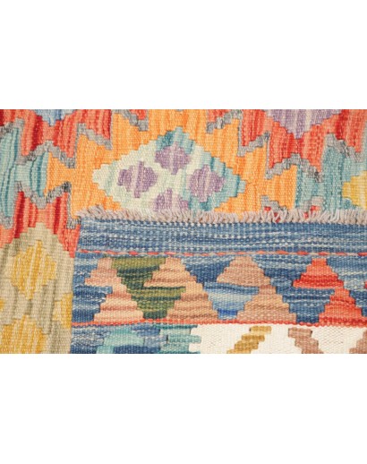 Tappeto Kilim Afghanistan marrone bianco 123x182