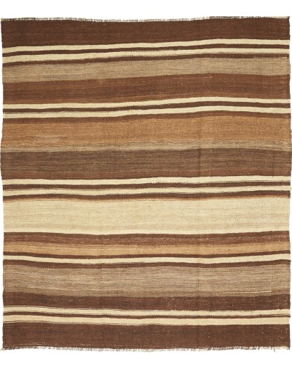 Tappeto Kilim Vintage Persia marrone verde 177x201
