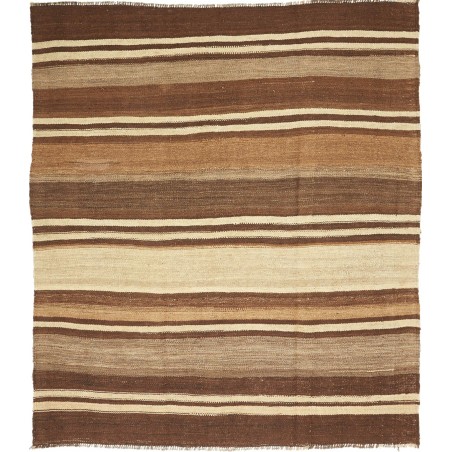 Tappeto Kilim Vintage Persia marrone verde 177x201