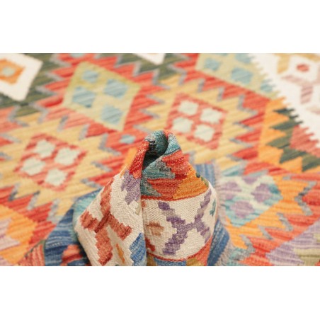 Tappeto Kilim Afghanistan marrone bianco 123x182