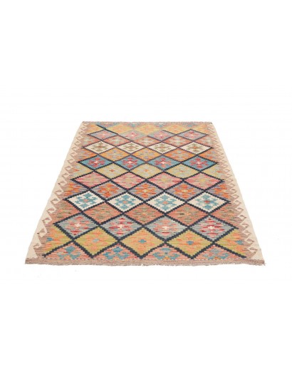 Tappeto Kilim Afghanistan marrone grigio 131x191