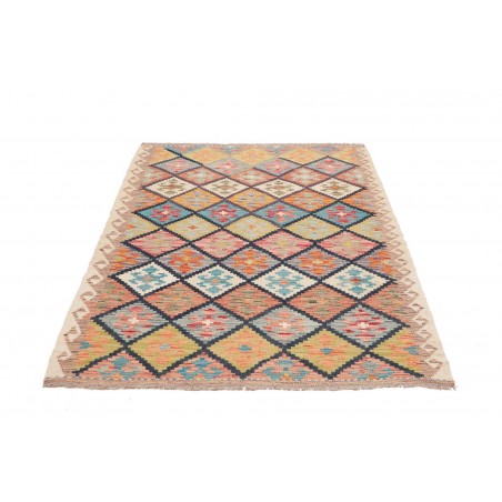Tappeto Kilim Afghanistan marrone grigio 131x191
