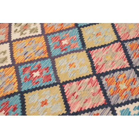 Tappeto Kilim Afghanistan marrone grigio 131x191