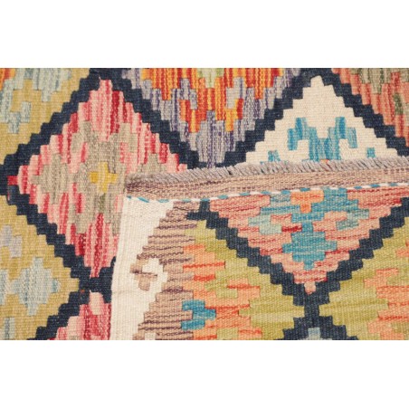 Tappeto Kilim Afghanistan marrone grigio 131x191