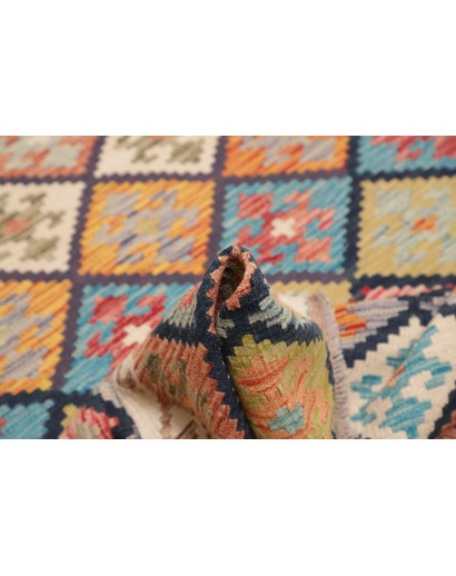 Tappeto Kilim Afghanistan marrone grigio 131x191