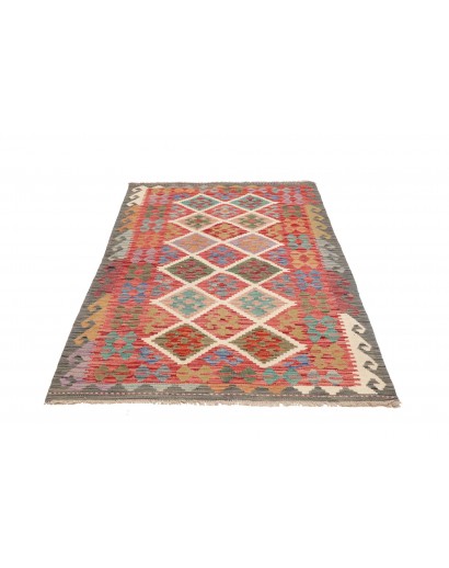 Tappeto Kilim Afghanistan marrone azzurro 122x183