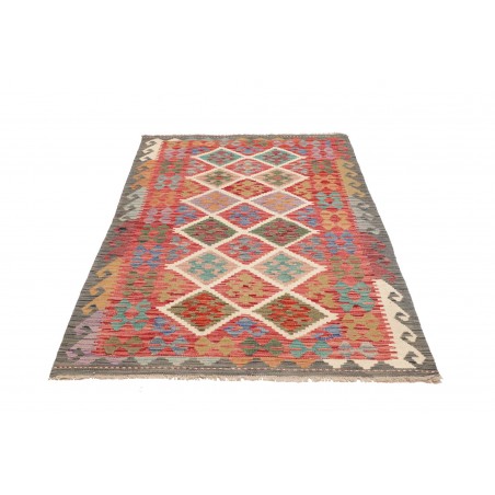 Tappeto Kilim Afghanistan marrone azzurro 122x183