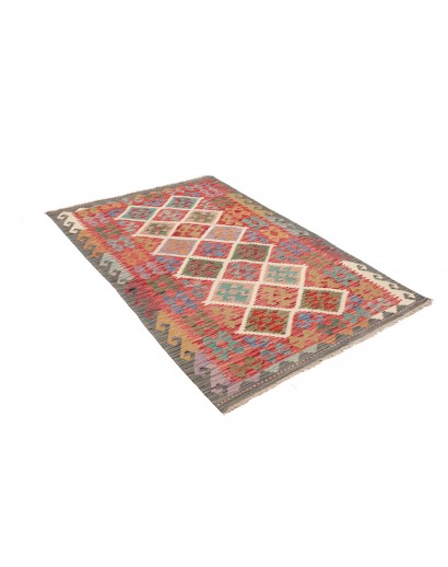 Tappeto Kilim Afghanistan marrone azzurro 122x183