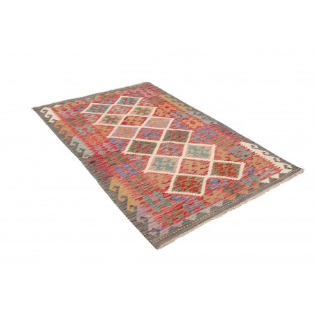 Tappeto Kilim Afghanistan marrone azzurro 122x183