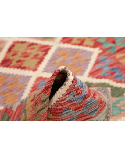 Tappeto Kilim Afghanistan marrone azzurro 122x183
