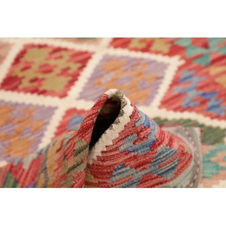 Tappeto Kilim Afghanistan marrone azzurro 122x183