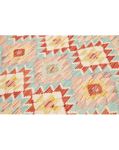 Tappeto Kilim Afghanistan giallo marrone 128x178