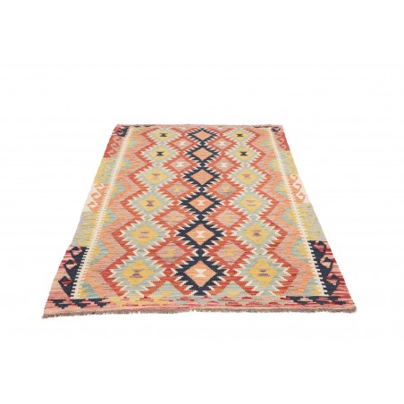 Tappeto Kilim Afghanistan marrone rosso 118x191